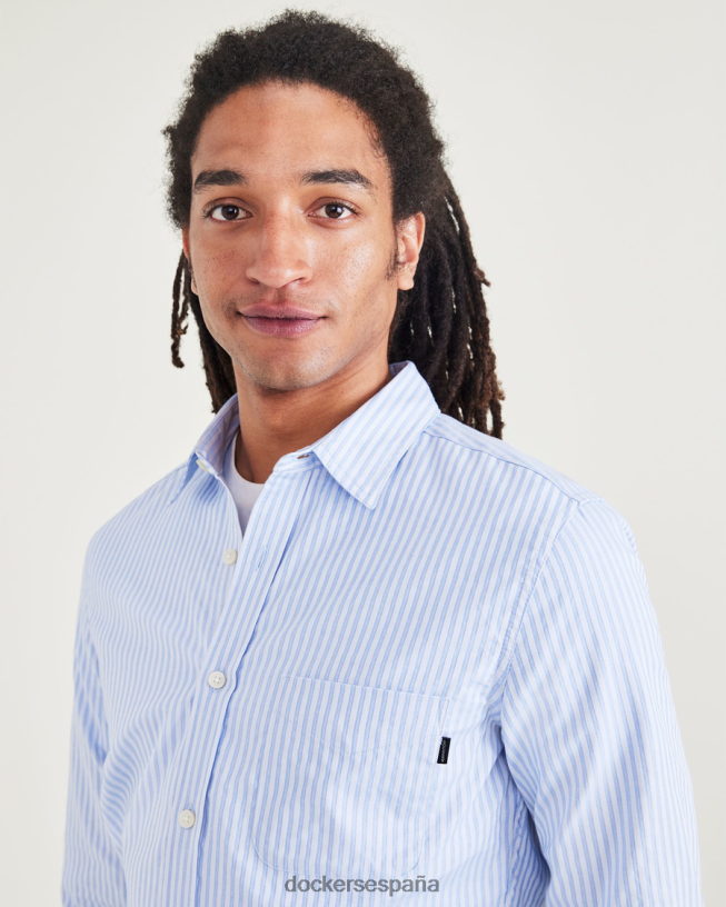 camisa original con botones, corte entallado hombres Dockers marinero de delft - azul ropa 8F0406586