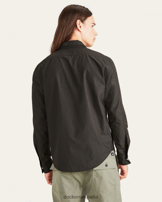 camisa rec con botones, corte regular hombres Dockers pirata negro ropa 8F0406685