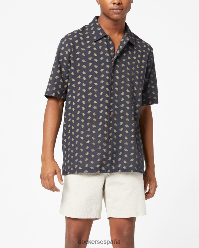 camisa tejida de lino, corte regular hombres Dockers everson odisea gris ropa 8F0406858