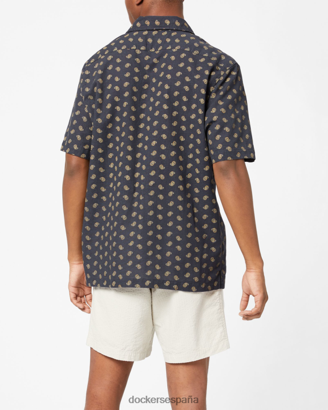 camisa tejida de lino, corte regular hombres Dockers everson odisea gris ropa 8F0406858
