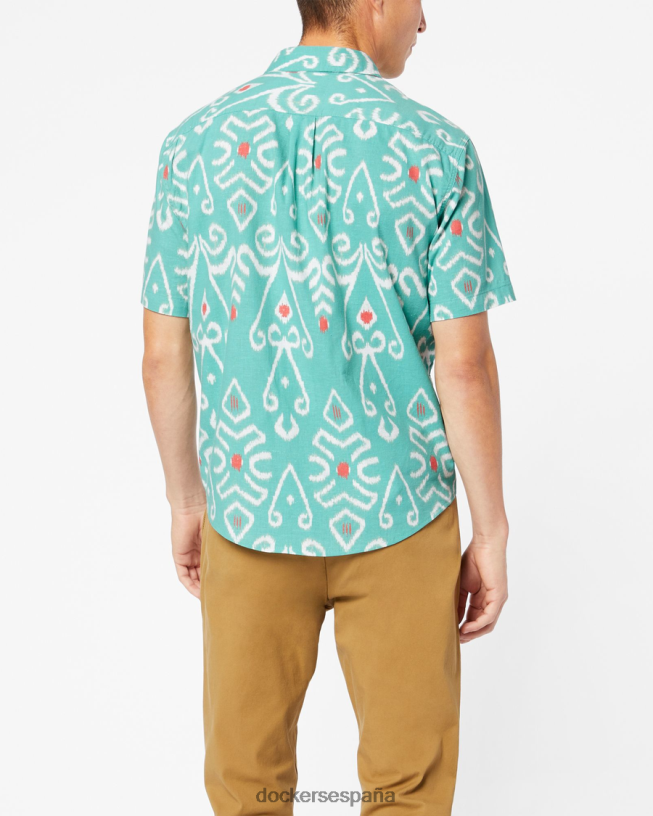camisa texturizada, corte regular hombres Dockers saez pradobrook - azul ropa 8F0406854