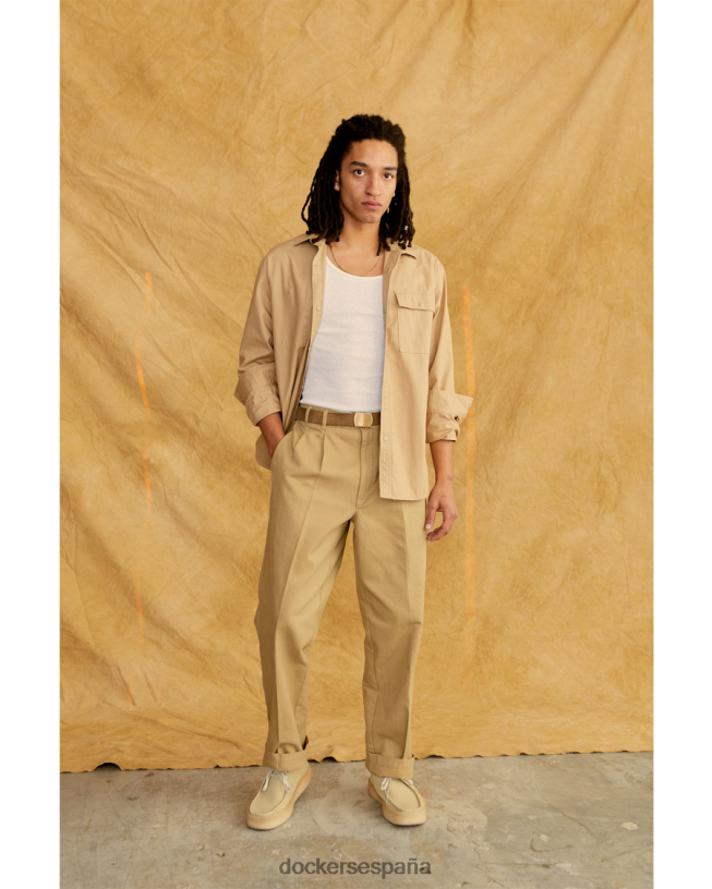 camisa transnomádica con botones hombres Dockers cosecha de oro - bronceado ropa 8F0406341