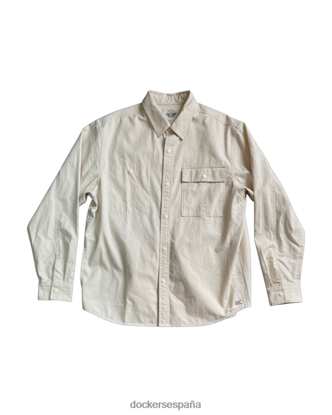 camisa transnomádica con botones hombres Dockers natural - gris ropa 8F0406340