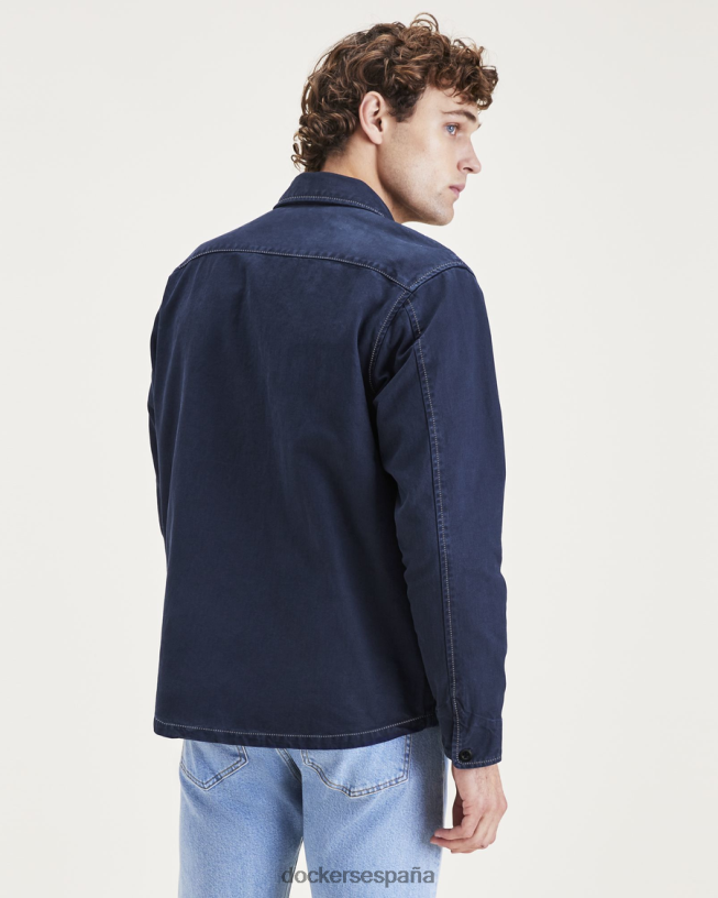 camisa utilitaria, ajuste relajado hombres Dockers azul oscuro ropa 8F0406594