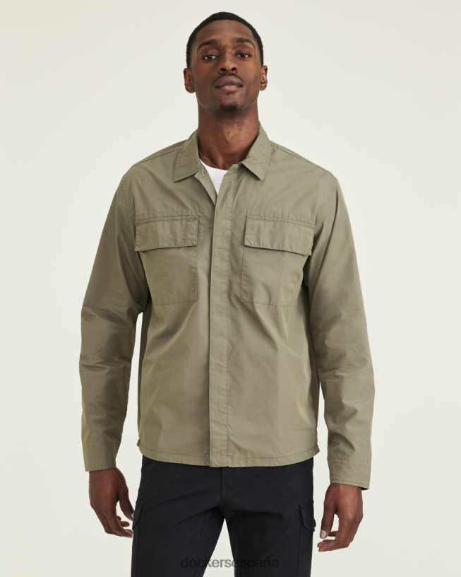 camisa utilitaria, ajuste relajado hombres Dockers camuflaje - verde ropa 8F0406593