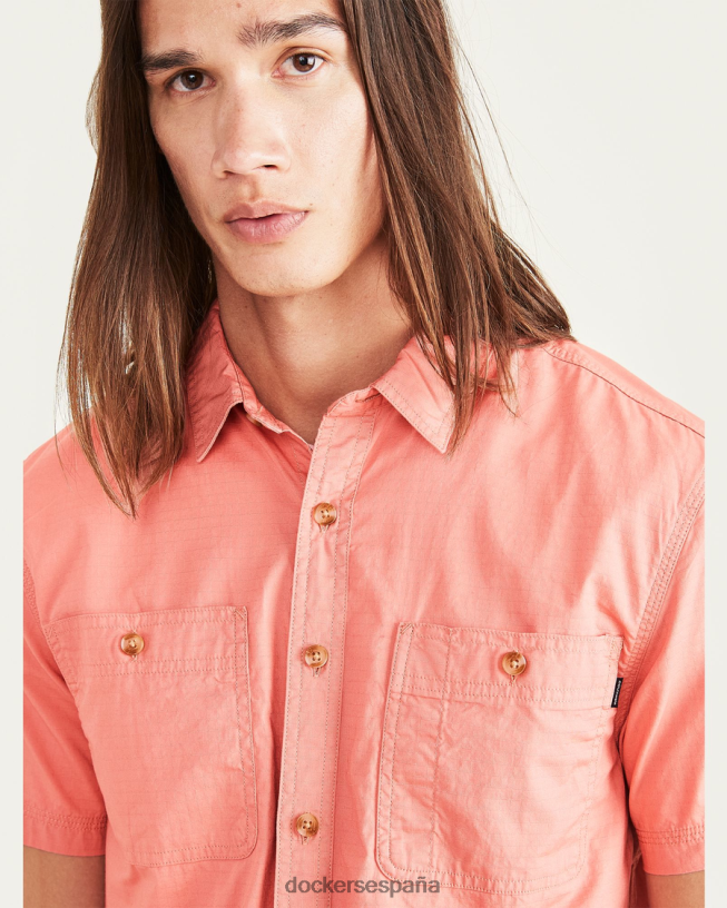 camisa utilitaria, corte regular hombres Dockers rosa del amanecer - rojo ropa 8F0406727