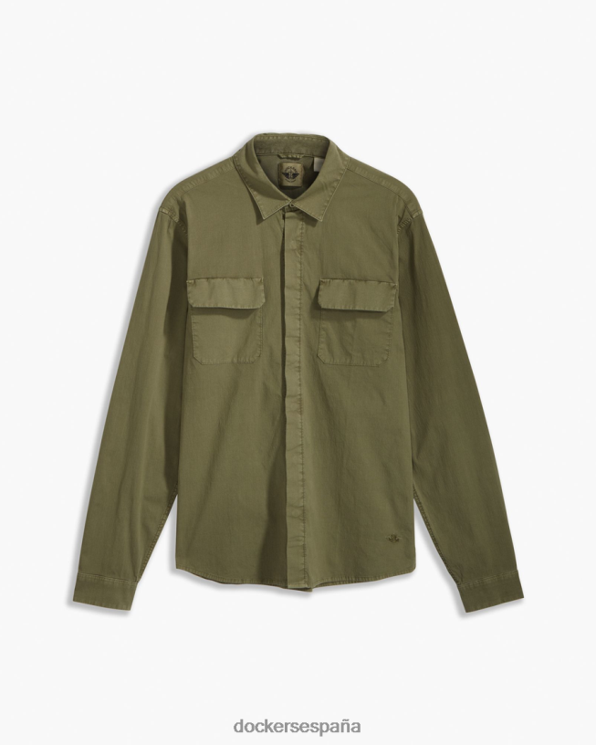 camisa utilitaria sostenible, corte entallado hombres Dockers camuflaje - verde ropa 8F0406835