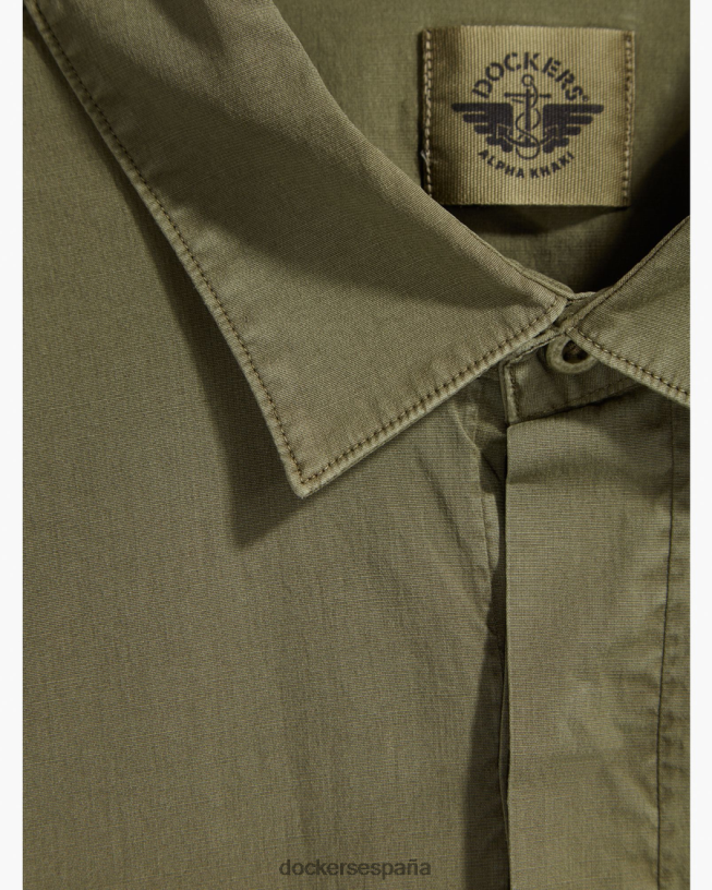 camisa utilitaria sostenible, corte entallado hombres Dockers camuflaje - verde ropa 8F0406835