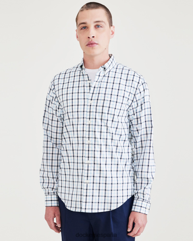 distintiva camisa antimanchas, ajuste clásico hombres Dockers blazer azul marino Dockyard - azul ropa 8F0406144