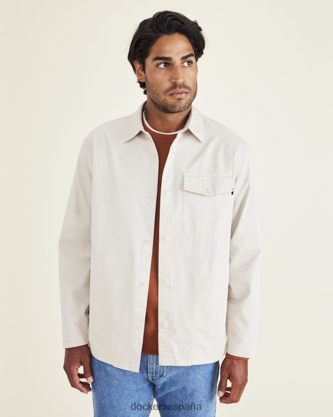 sobrecamisa, corte regular hombres Dockers caqui safari - tostado ropa 8F0406572