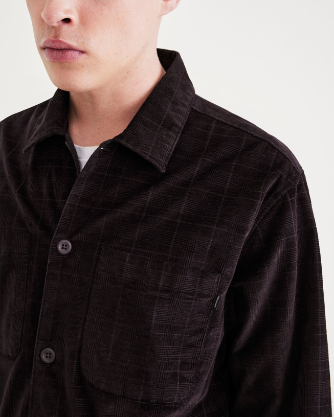 sobrecamisa, corte relajado: edición premium hombres Dockers frijol negro tempo - marrón ropa 8F0406563