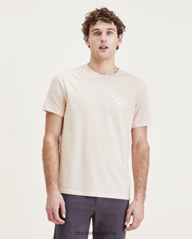 Camiseta con estampado de alas y ancla, corte ajustado hombres Dockers cuarzo rosa - rosa ropa 8F0406511