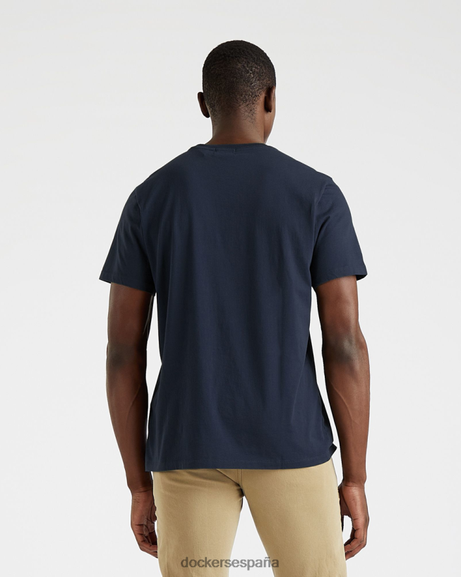Camiseta con estampado de alas y ancla, corte ajustado hombres Dockers pembroke - azul ropa 8F0406256