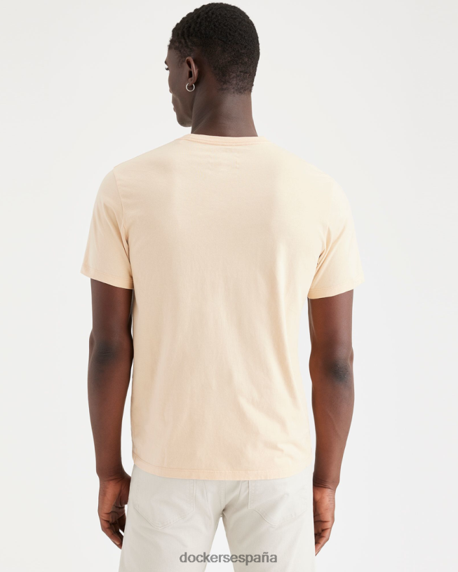 Camiseta con estampado de bloques de ancla y alas, corte ajustado hombres Dockers garceta - blanca ropa 8F0406219