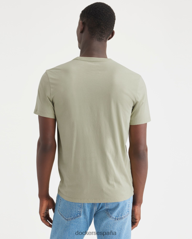 Camiseta con estampado de bloques de ancla y alas, corte ajustado hombres Dockers pino ponderosa - verde ropa 8F0406218