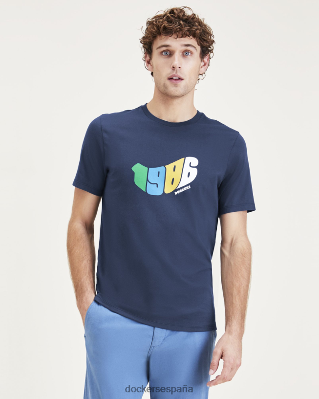 Camiseta con gráfico Groove 1986, corte ajustado hombres Dockers océano azul ropa 8F0406620