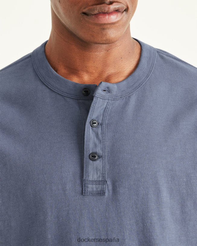 Henley, corte estándar hombres Dockers índigo vintage - azul ropa 8F0406694