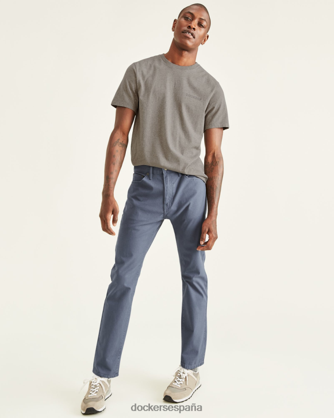 camiseta con estampado de plantilla, corte ajustado hombres Dockers cuero gris ropa 8F0406711