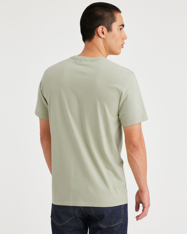 camiseta con estampado de plantilla, corte ajustado hombres Dockers pelusa - verde ropa 8F0406190