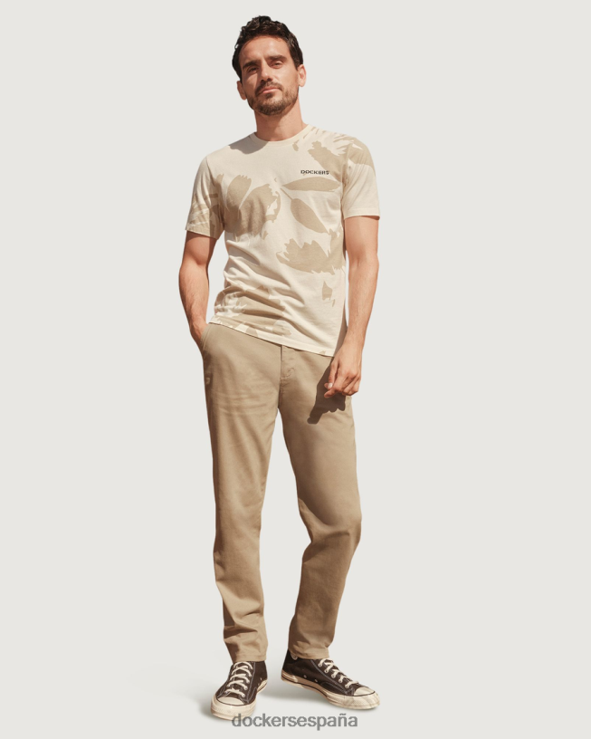 camiseta con estampado de plantilla, corte ajustado hombres Dockers silla de montar - bronceado ropa 8F0406713