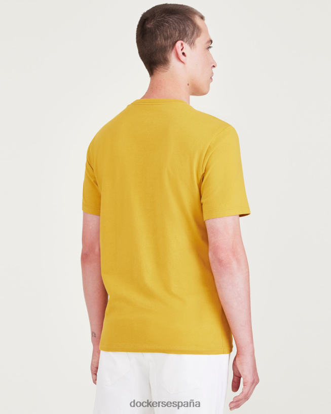camiseta con gráfico de arco universitario, corte ajustado hombres Dockers pepita de oro - amarillo ropa 8F0406703
