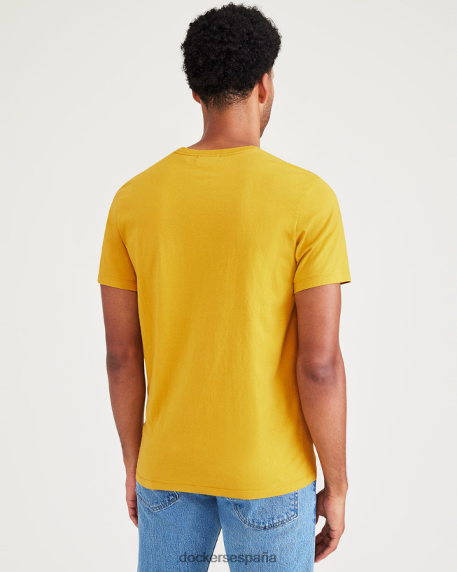 camiseta con gráfico de arco universitario, corte ajustado hombres Dockers pepita de oro - amarillo ropa 8F0406705