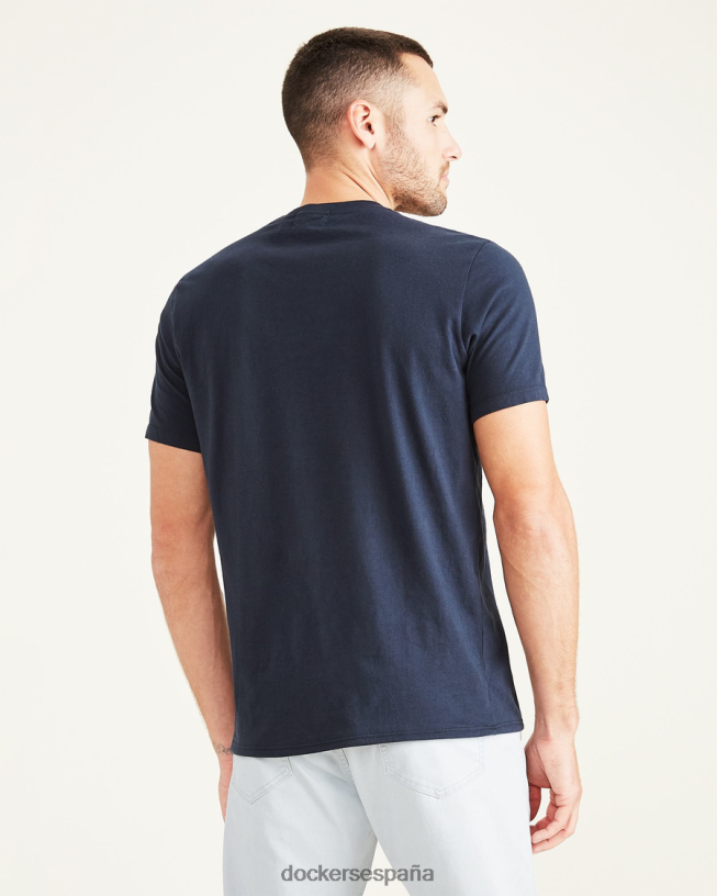 camiseta con gráfico de escritura, corte ajustado hombres Dockers blazer azul marino - azul ropa 8F0406622