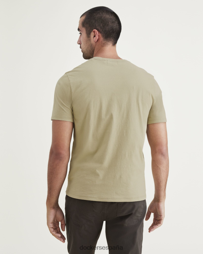 camiseta con gráfico de escritura, corte ajustado hombres Dockers polvo del desierto - bronceado ropa 8F0406623