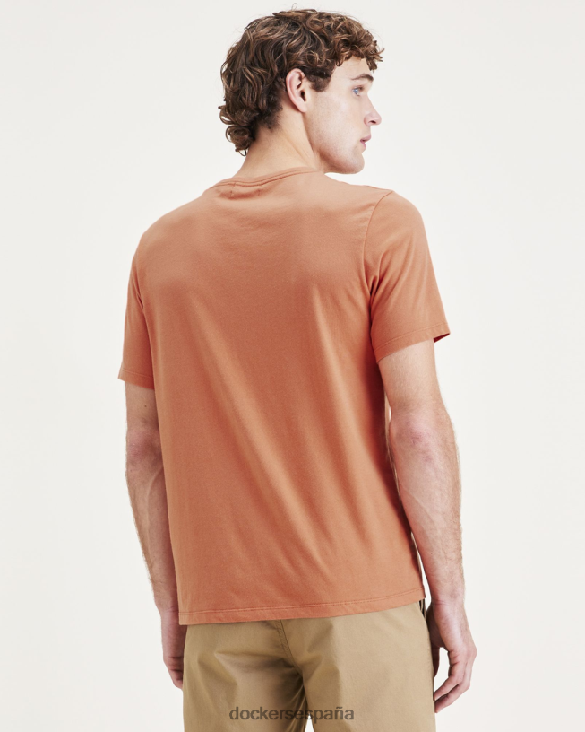 camiseta con gráfico de sol y surf, corte ajustado hombres Dockers naranja ropa 8F0406576