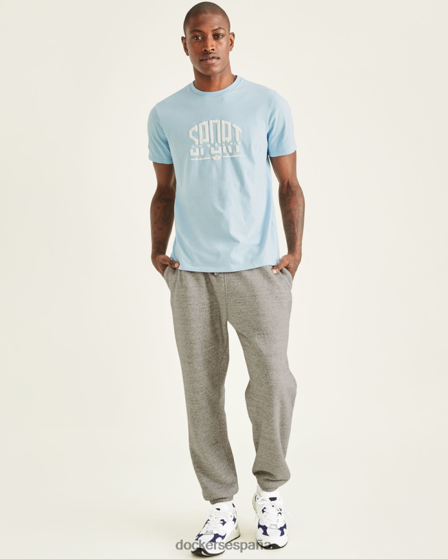 camiseta con gráfico deportivo, corte ajustado hombres Dockers azul cerúleo ropa 8F0406729