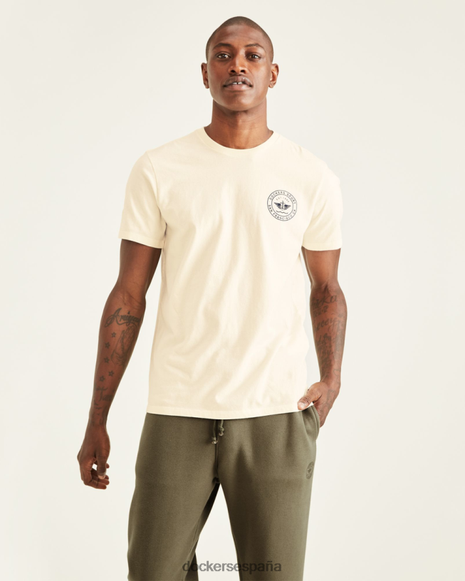 camiseta con gráfico deportivo, corte ajustado hombres Dockers garceta - blanca ropa 8F0406731