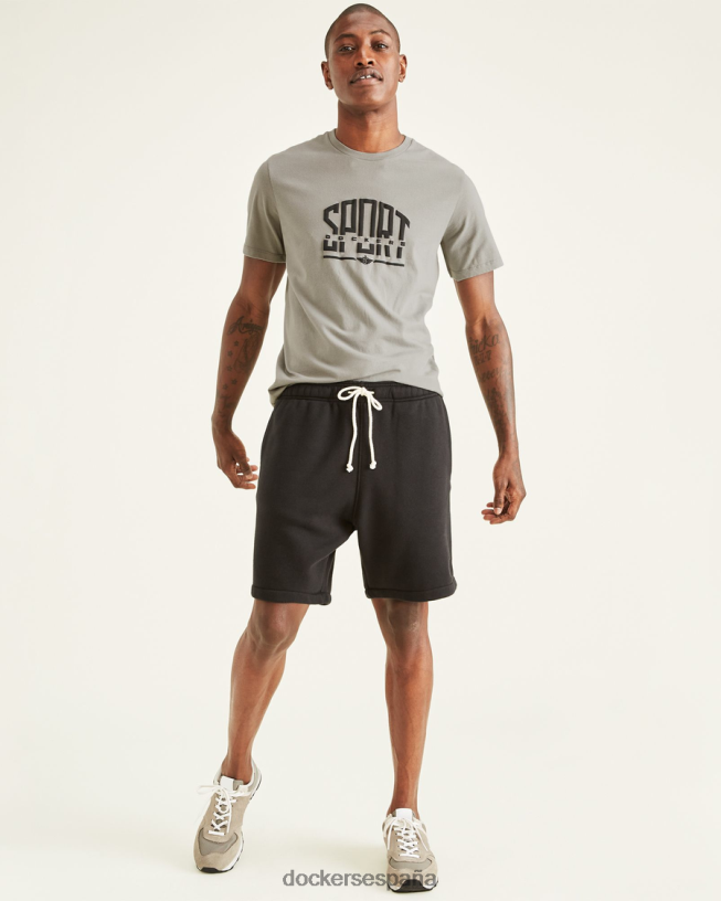 camiseta con gráfico deportivo, corte ajustado hombres Dockers gris ceniza ropa 8F0406730