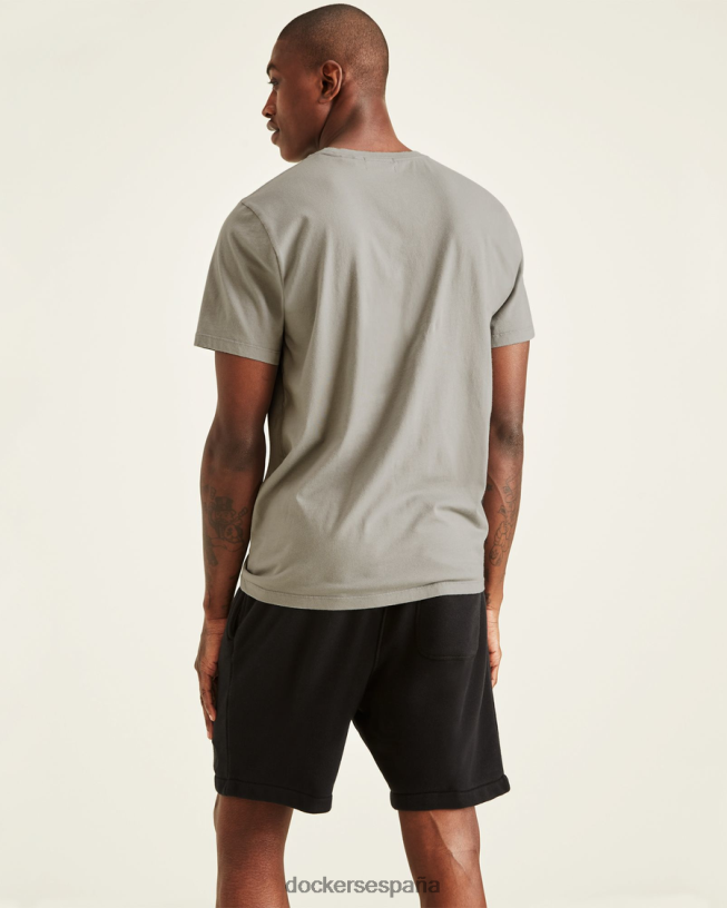 camiseta con gráfico deportivo, corte ajustado hombres Dockers gris ceniza ropa 8F0406730