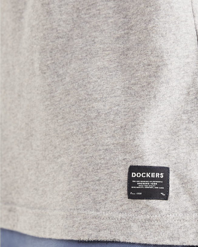 camiseta con icono, corte ajustado hombres Dockers brezo gris ropa 8F0406808