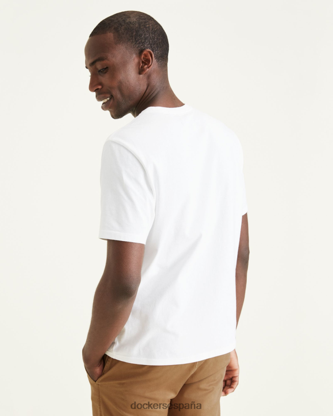 camiseta con logo, corte ajustado hombres Dockers blanco brillante ropa 8F0406848