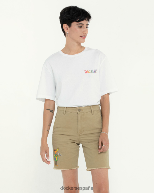 camiseta del orgullo hombres Dockers blanco brillante ropa 8F0406902