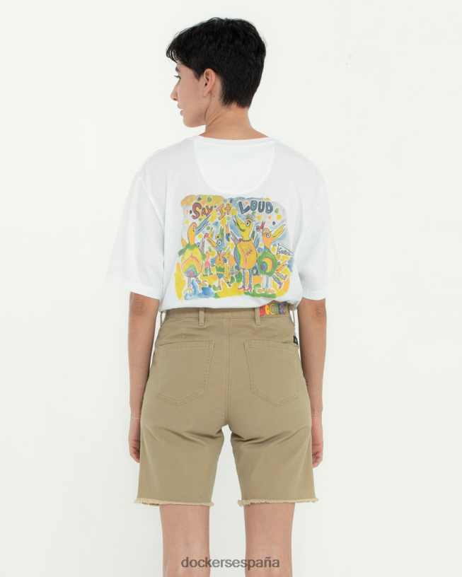camiseta del orgullo hombres Dockers blanco brillante ropa 8F0406902