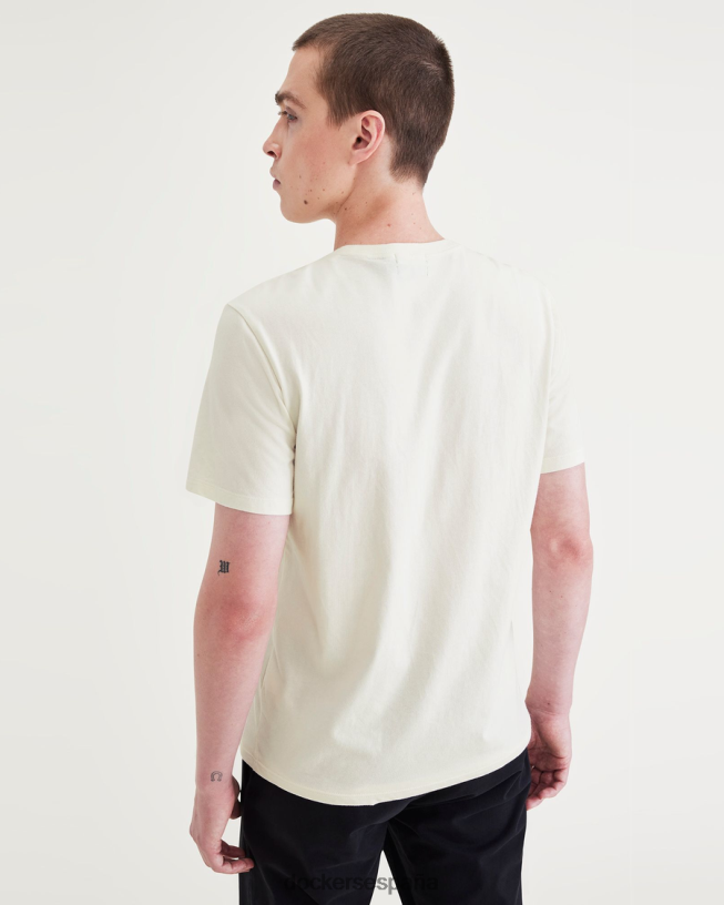 camiseta gráfica, corte ajustado hombres Dockers garceta - blanca ropa 8F0406334