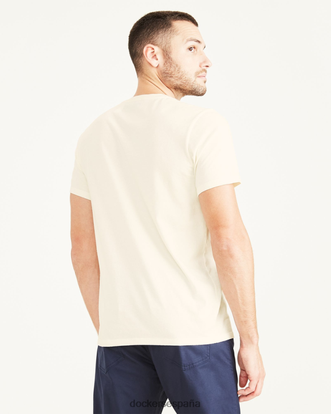 camiseta gráfica, corte ajustado hombres Dockers garceta - blanca ropa 8F0406853