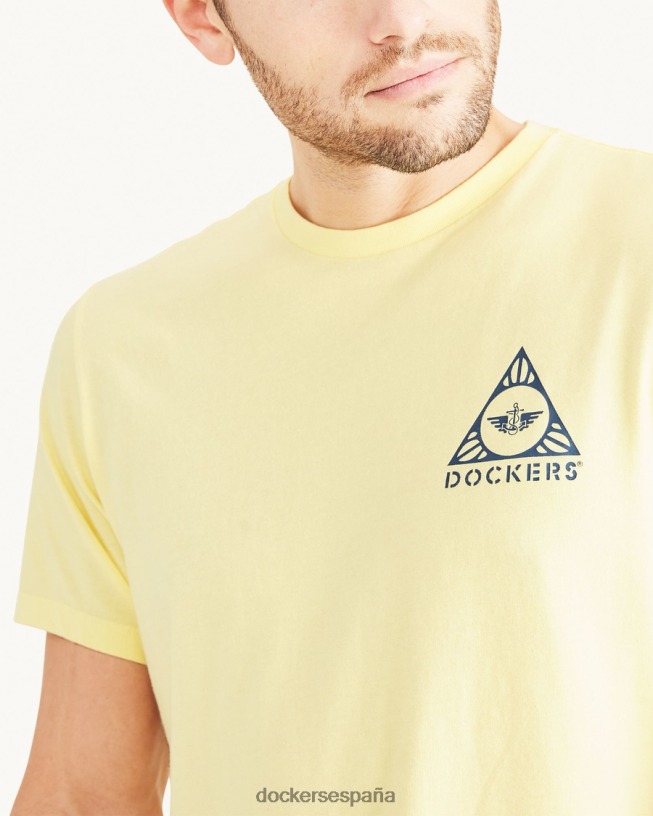 camiseta gráfica, corte ajustado hombres Dockers pera amarilla ropa 8F0406852