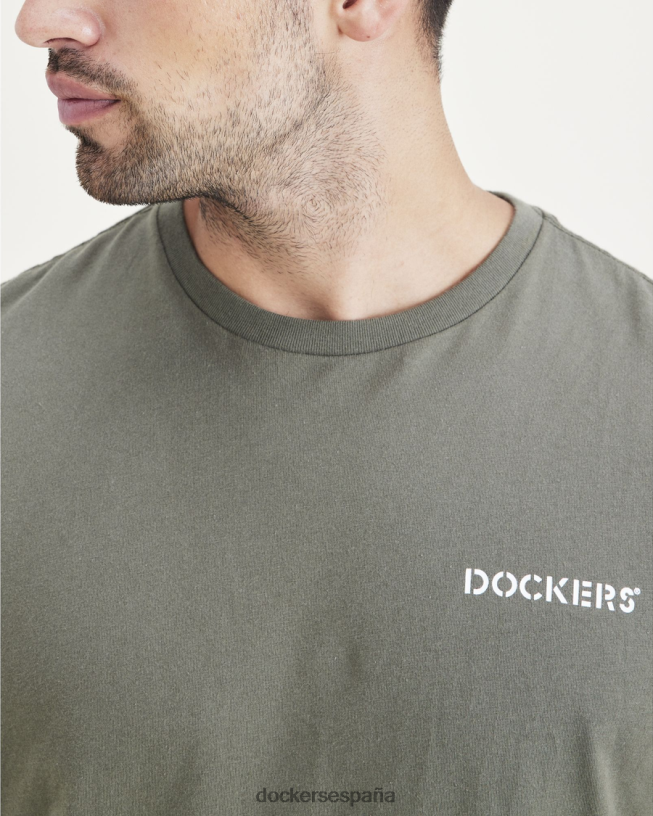 camiseta gráfica (grande y alta) hombres Dockers plantilla verde ropa 8F0406868
