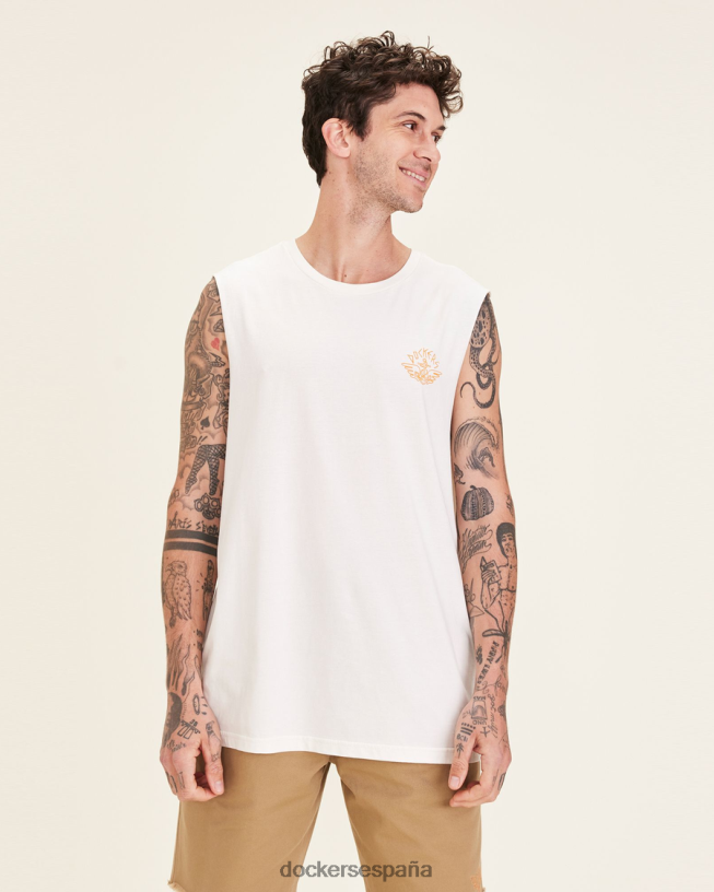 camiseta muscular dandois hombres Dockers garceta - blanca ropa 8F0406332