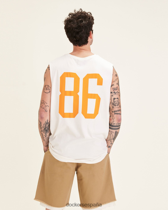 camiseta muscular dandois hombres Dockers garceta - blanca ropa 8F0406332