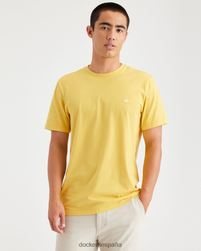camiseta original, corte ajustado hombres Dockers amarillo prímula ropa 8F0406124