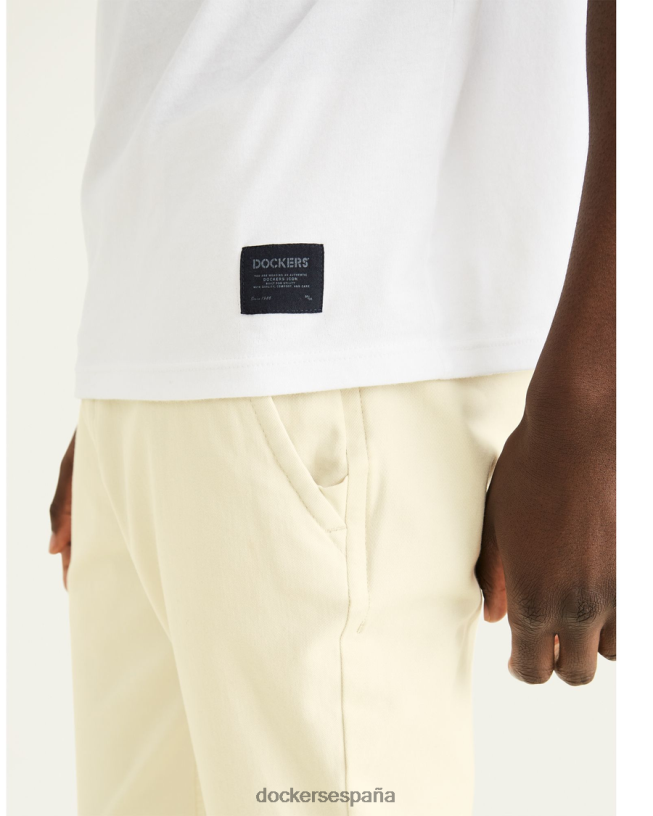 camiseta original, corte ajustado hombres Dockers blanco brillante ropa 8F0406175