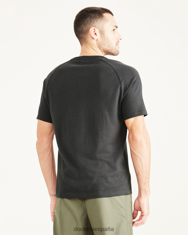 camiseta rec, corte ajustado hombres Dockers pirata negro ropa 8F0406843