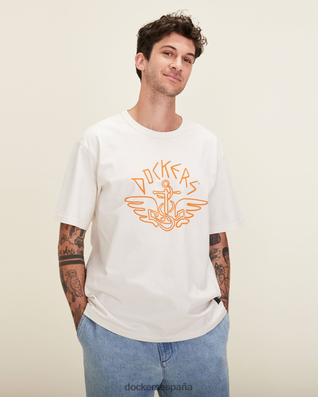 camiseta relacionada dandois hombres Dockers garceta - blanca ropa 8F0406309