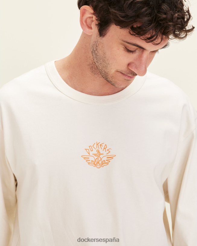 dandois relaed camiseta 3/4 hombres Dockers garceta - blanca ropa 8F0406305