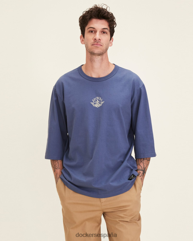 dandois relaed camiseta 3/4 hombres Dockers índigo vintage - azul ropa 8F0406306