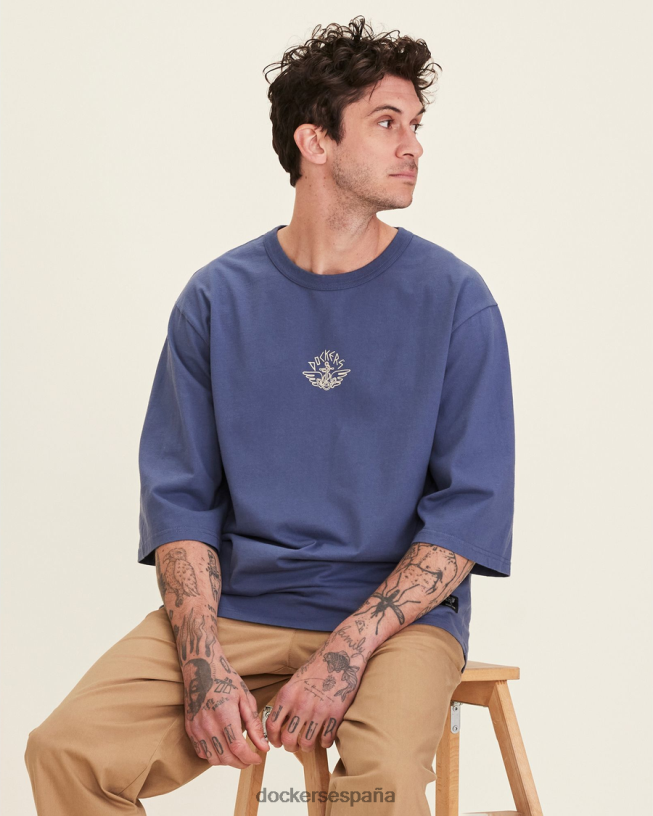 dandois relaed camiseta 3/4 hombres Dockers índigo vintage - azul ropa 8F0406306